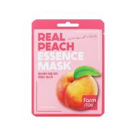 Тканевая маска для питания и гладкости кожи лица с экстрактом персика Farm Stay Real Peach Essence Mask
