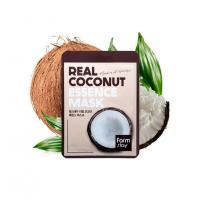 Тканевая маска для смягчения и упругости кожи лица с экстрактом кокоса Farm Stay Real Coconut Essence Mask 