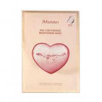 Осветляющая тканевая маска с арбутином JMsolution Pink Care Pureness Brightening Mask 